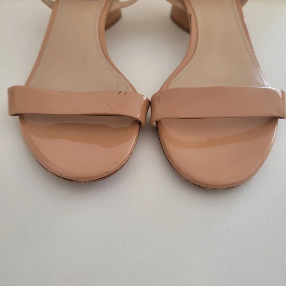 Tory Burch Nude Block Heel Sandals Strap Sandal 7 1/2M - Picture 12 of 16
